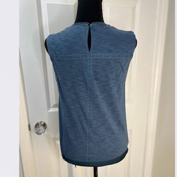 Mika Lacy Velvet Top in Navy Motif by Tiny from Anthropologie - Size Small - NEW - Picture 7 of 7